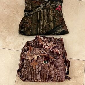 BUNDLE OF CAMO Mossy Oak Drawstring Pants and Long Sleeve Shirt Sz L